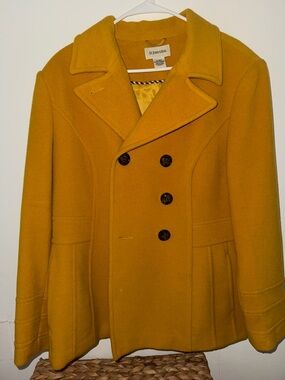 St. John's Bay Golden Yellow Wool Coat